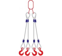 Строп канатный с 4 крюками 2,5Тх1,1М